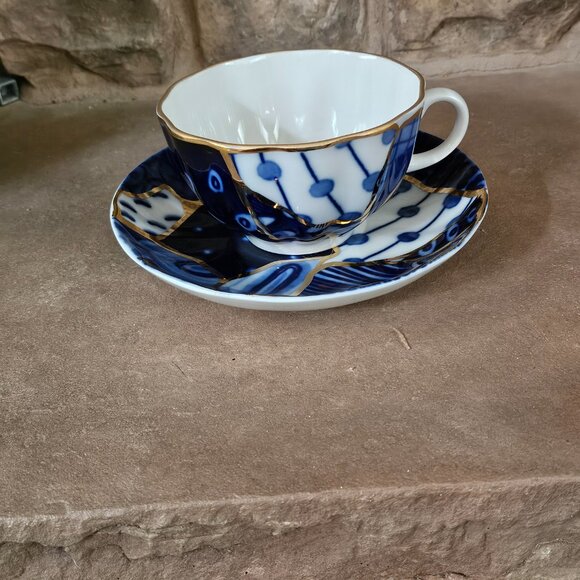 Lomonosov Imperial Porcelain Factory Tea cup And Saucer Tulip Baikal - Picture 8 of 12